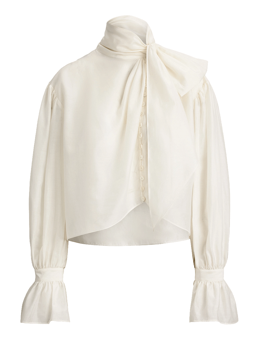 Polo Ralph Lauren - Tie-Bow Organdy Shirt - white - 2