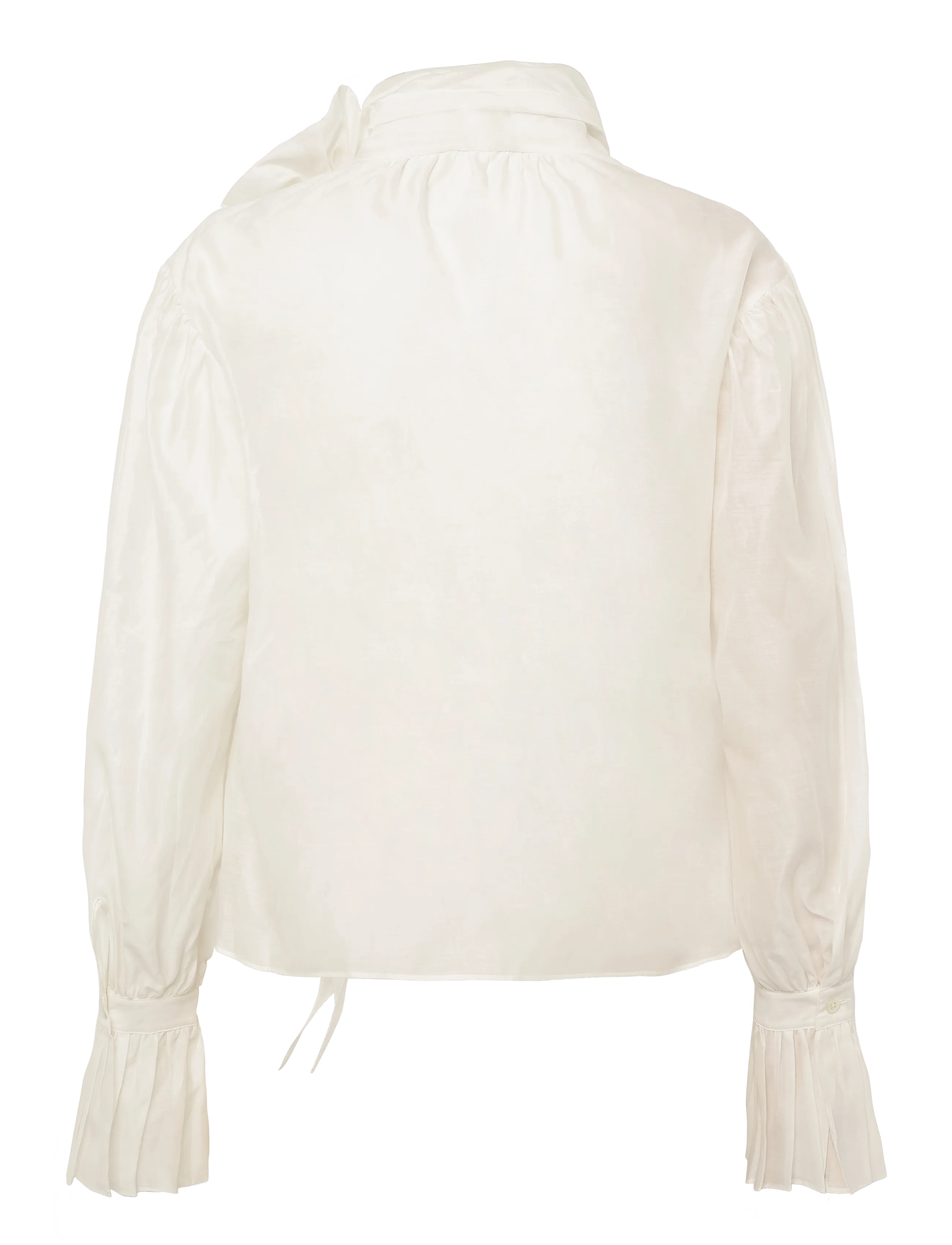 Polo Ralph Lauren - Tie-Bow Organdy Shirt - langärmelige blusen - white - 3