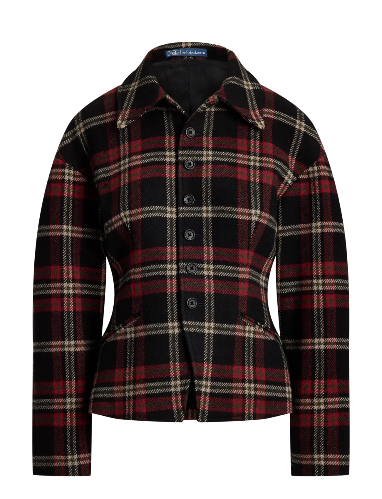 Polo Ralph Lauren - Plaid Tweed Sculpted Jacket - red multi plaid - 2
