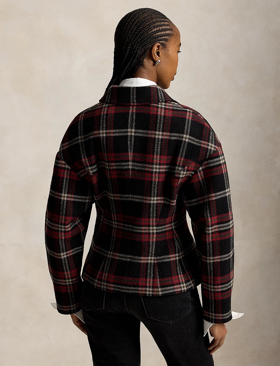 Polo Ralph Lauren - Plaid Tweed Sculpted Jacket - uldjakker - red multi plaid - 3