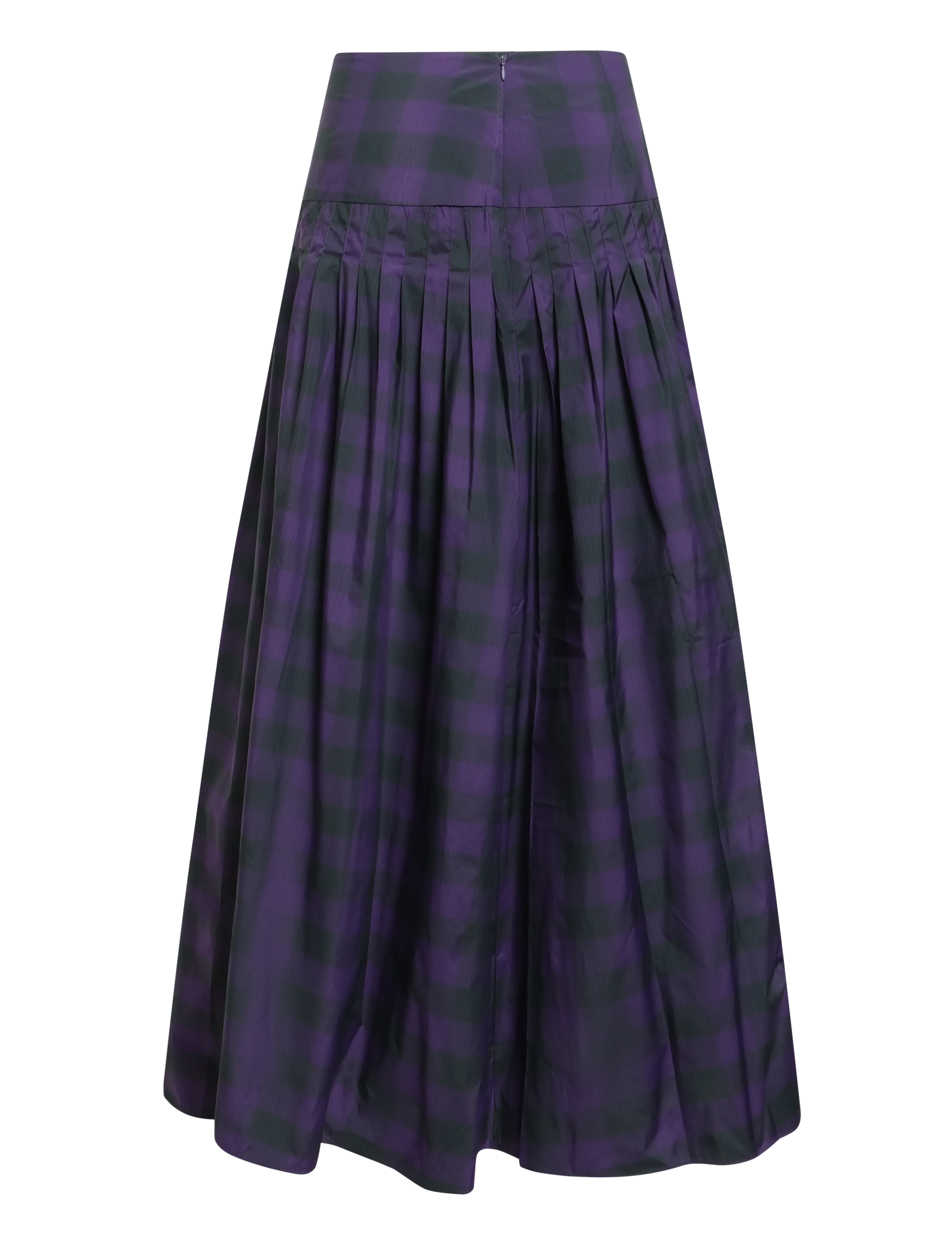 Polo Ralph Lauren - Plaid Pleated Taffeta Maxi Skirt - plisserade kjolar - 2070 green-purple - 1