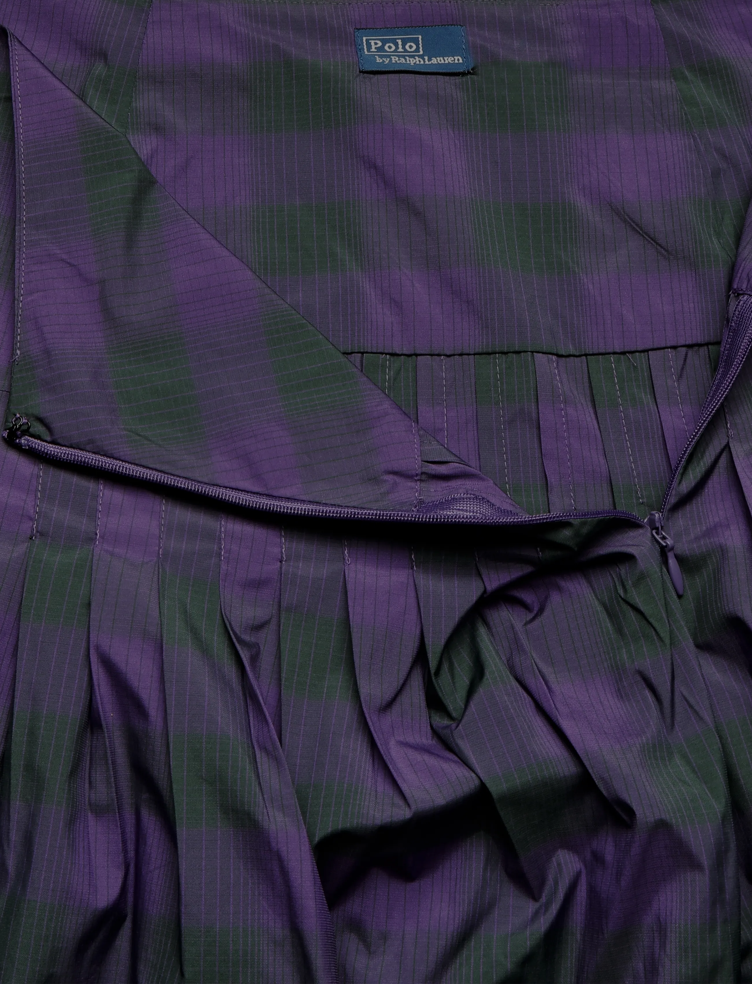 Polo Ralph Lauren - Plaid Pleated Taffeta Maxi Skirt - plisserade kjolar - 2070 green-purple - 2