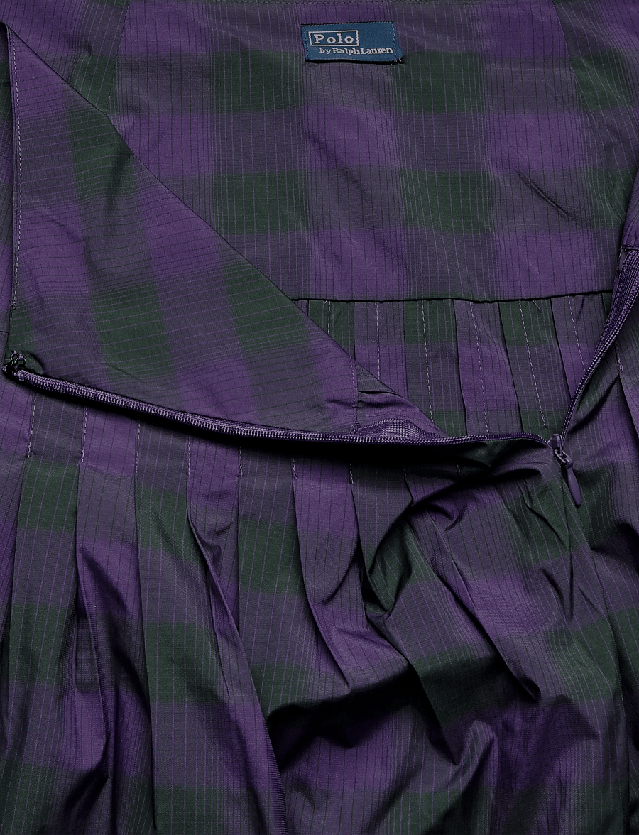 Polo Ralph Lauren - Plaid Pleated Taffeta Maxi Skirt - plisserade kjolar - 2070 green-purple - 2