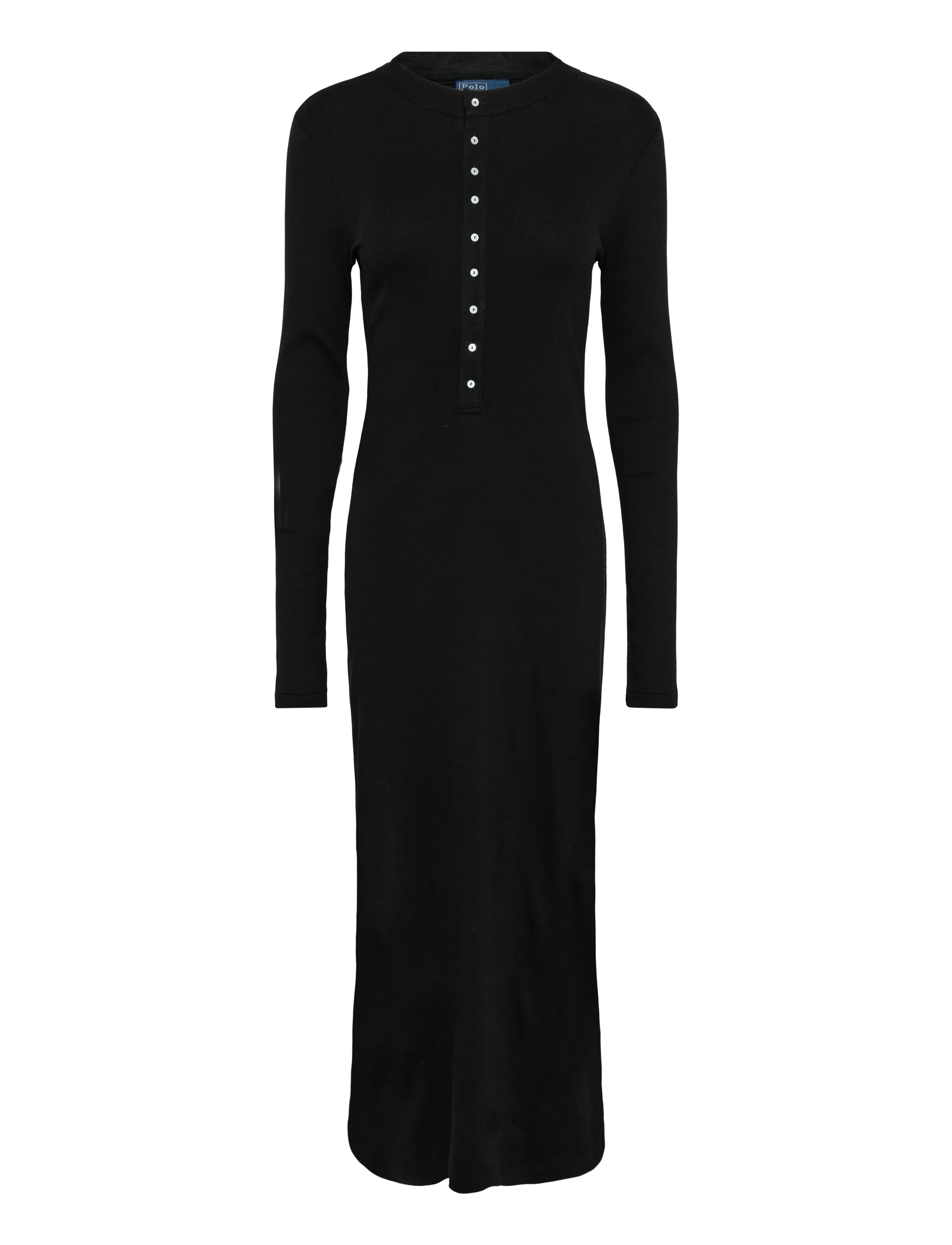 Polo Ralph Lauren - Rib-Knit Henley Dress - stickade klänningar - polo black - 1