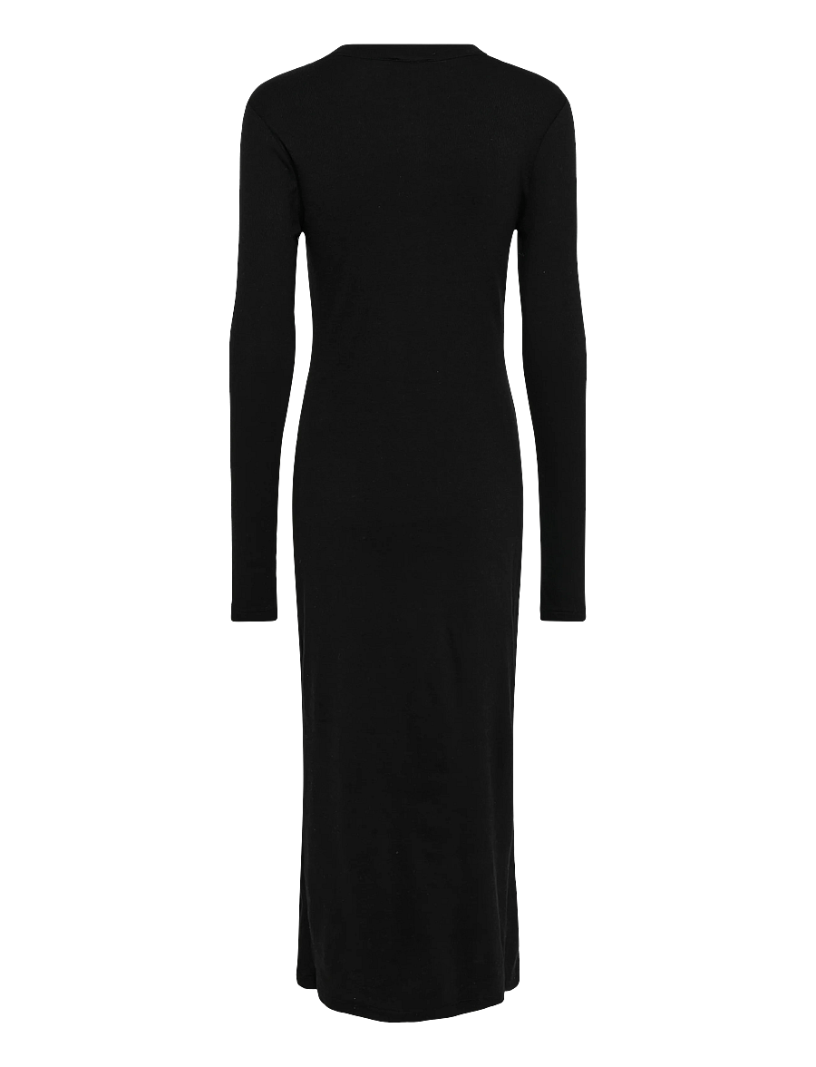 Polo Ralph Lauren - Rib-Knit Henley Dress - stickade klänningar - polo black - 2