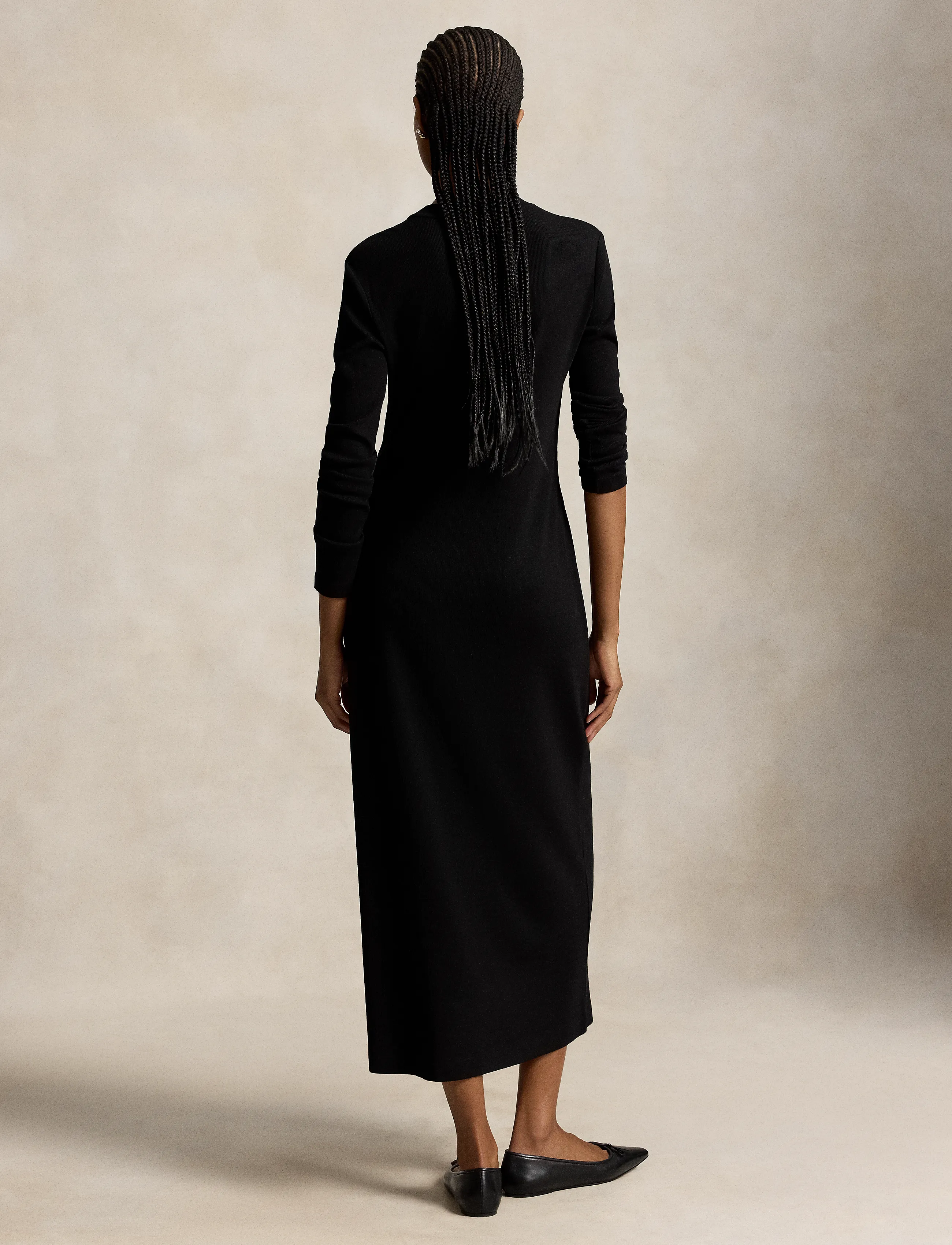 Polo Ralph Lauren - Rib-Knit Henley Dress - kootud kleidid - polo black - 2