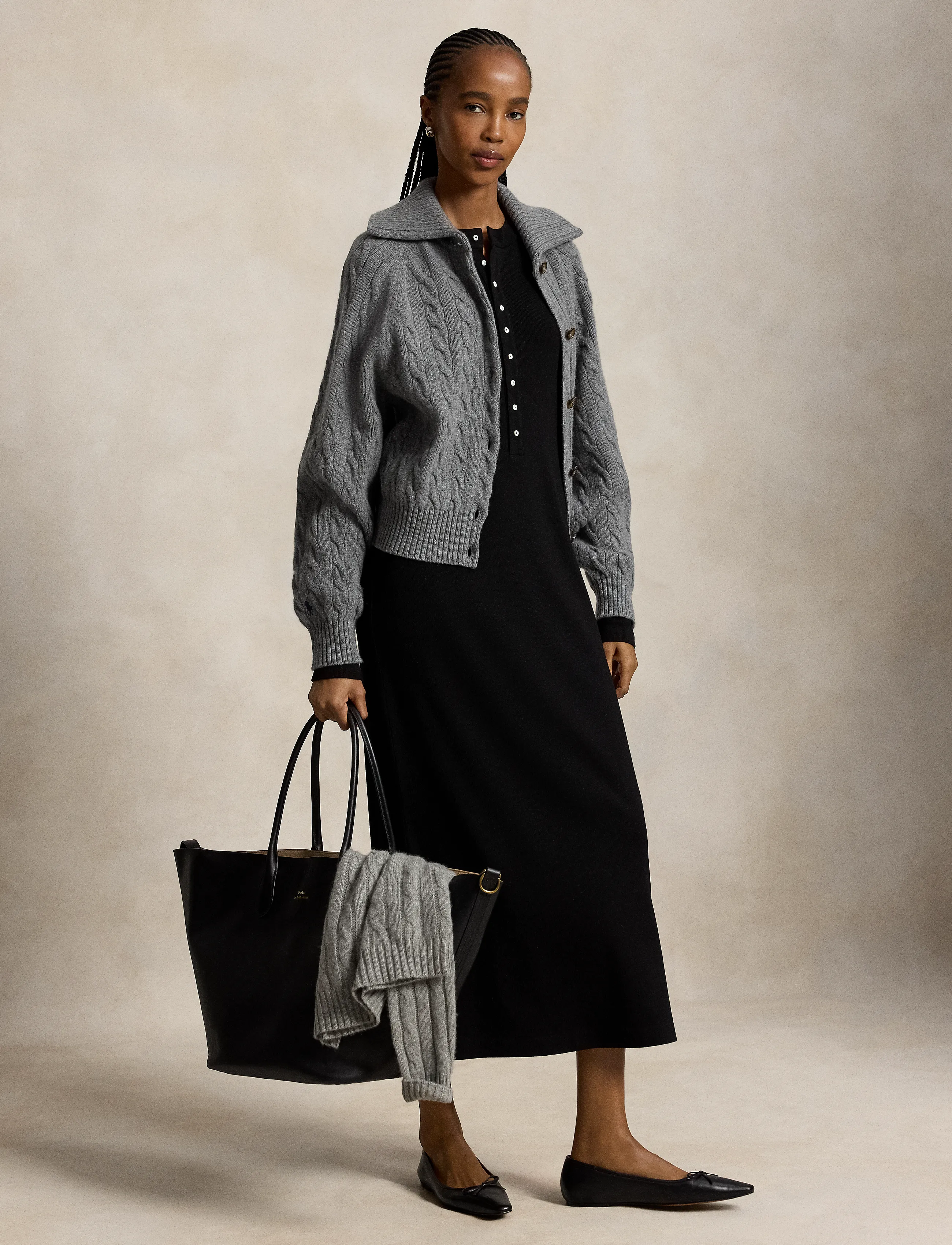 Polo Ralph Lauren - Rib-Knit Henley Dress - kootud kleidid - polo black - 4