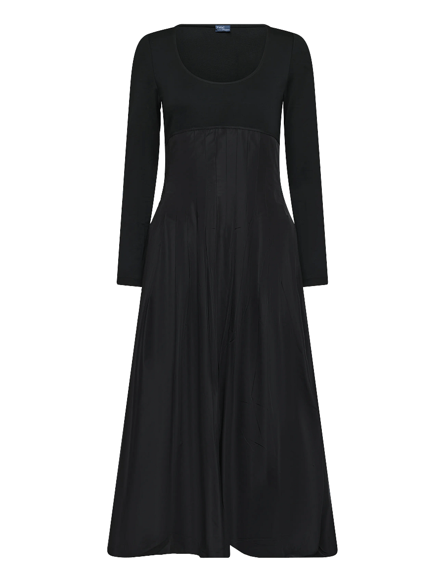Polo Ralph Lauren - Pleated Empire Dress - midikleidid - polo black - 2