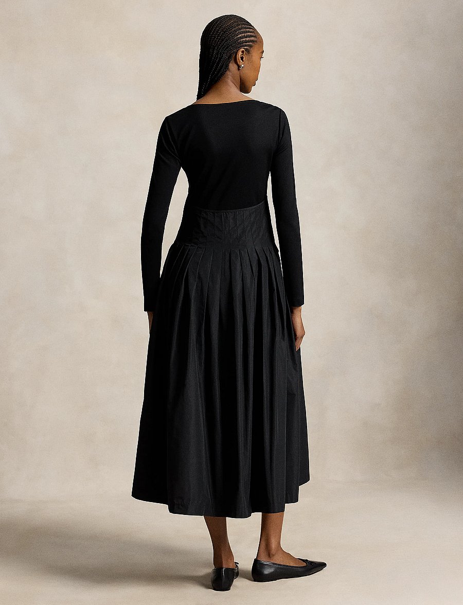 Polo Ralph Lauren - Pleated Empire Dress - midikleider - polo black - 3