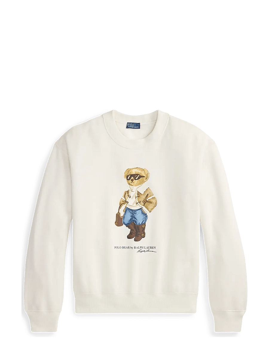 Polo Ralph Lauren - Winter Polo Bear Fleece Crewneck - hverdags stil - antique cream - 2