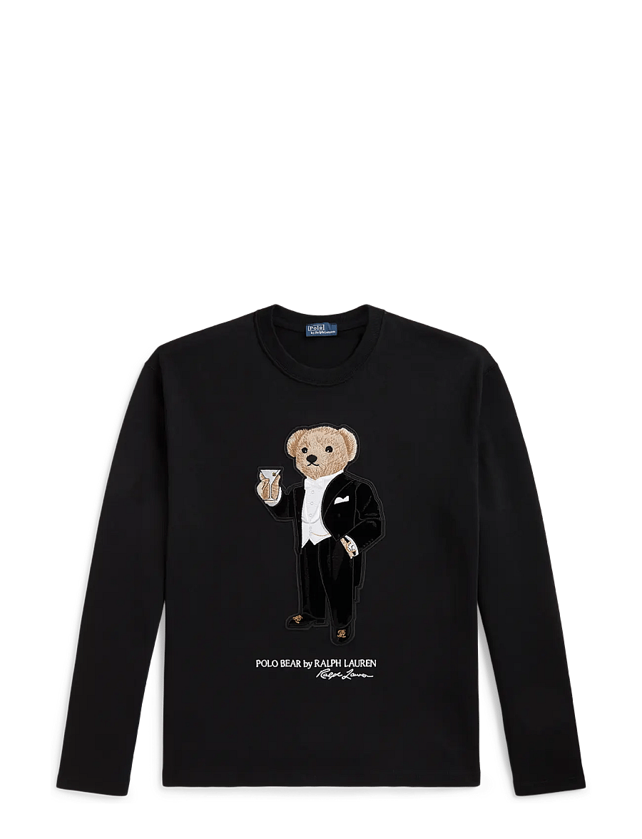 Polo Ralph Lauren - Martini Polo Bear Cotton Jersey Tee - polo black - 0