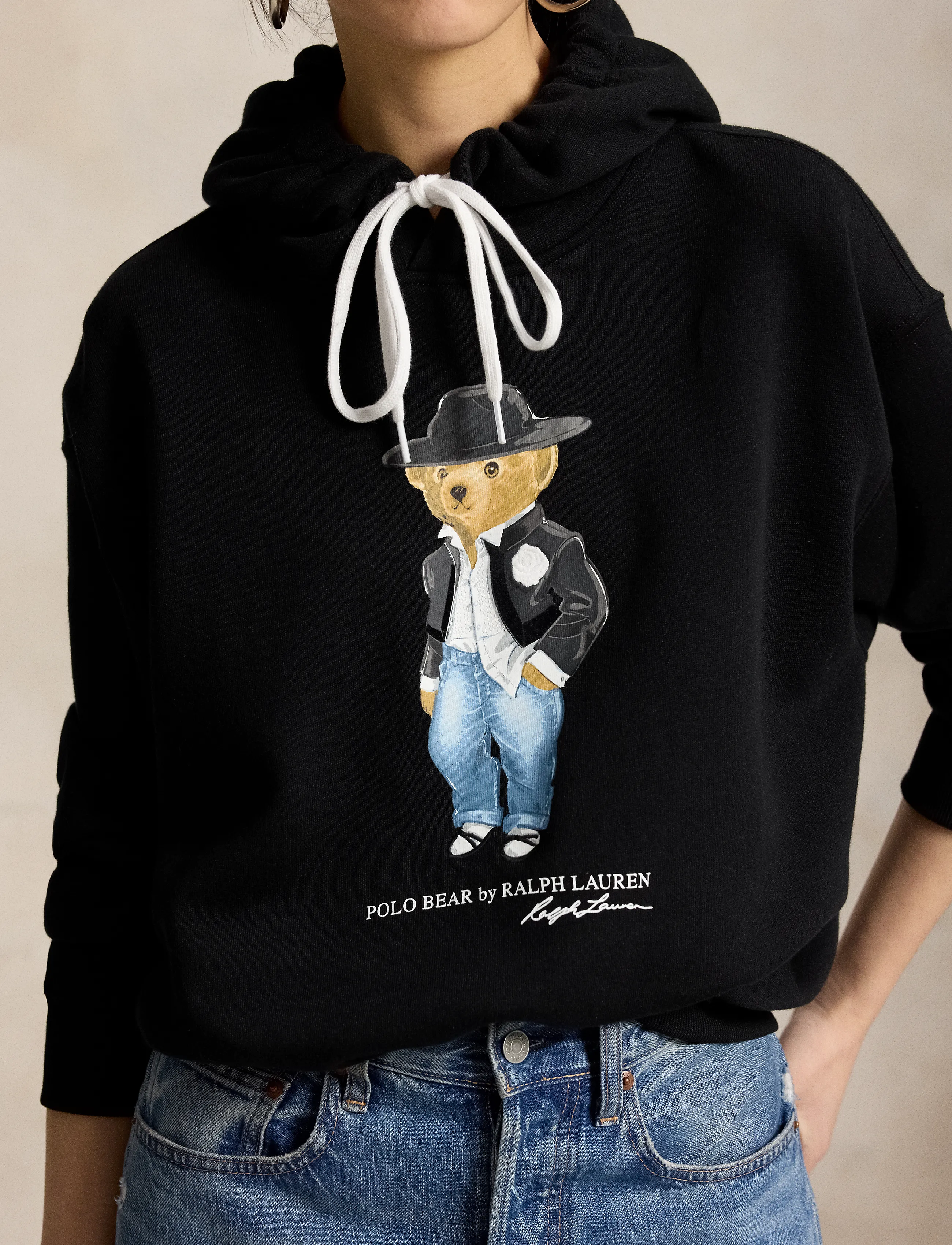 Polo Ralph Lauren - Holiday Polo Bear Fleece Hoodie - kapuutsiga pusad - polo black - 5