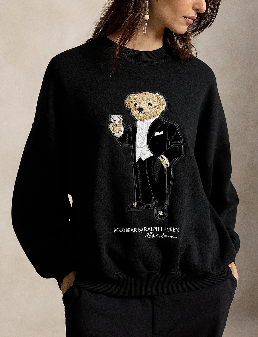 Polo Ralph Lauren - Martini Polo Bear Fleece Crewneck - polo black - 3