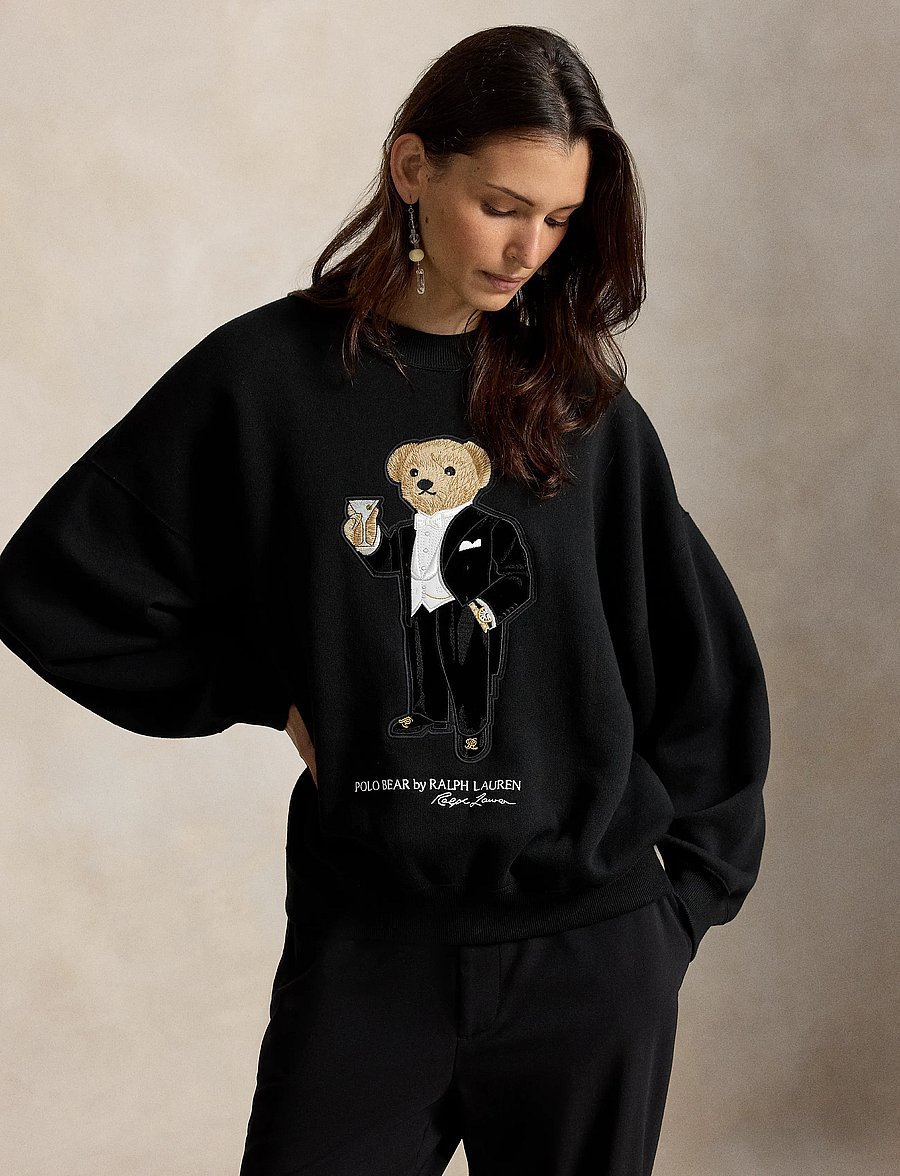 Polo Ralph Lauren - Martini Polo Bear Fleece Crewneck - polo black - 4