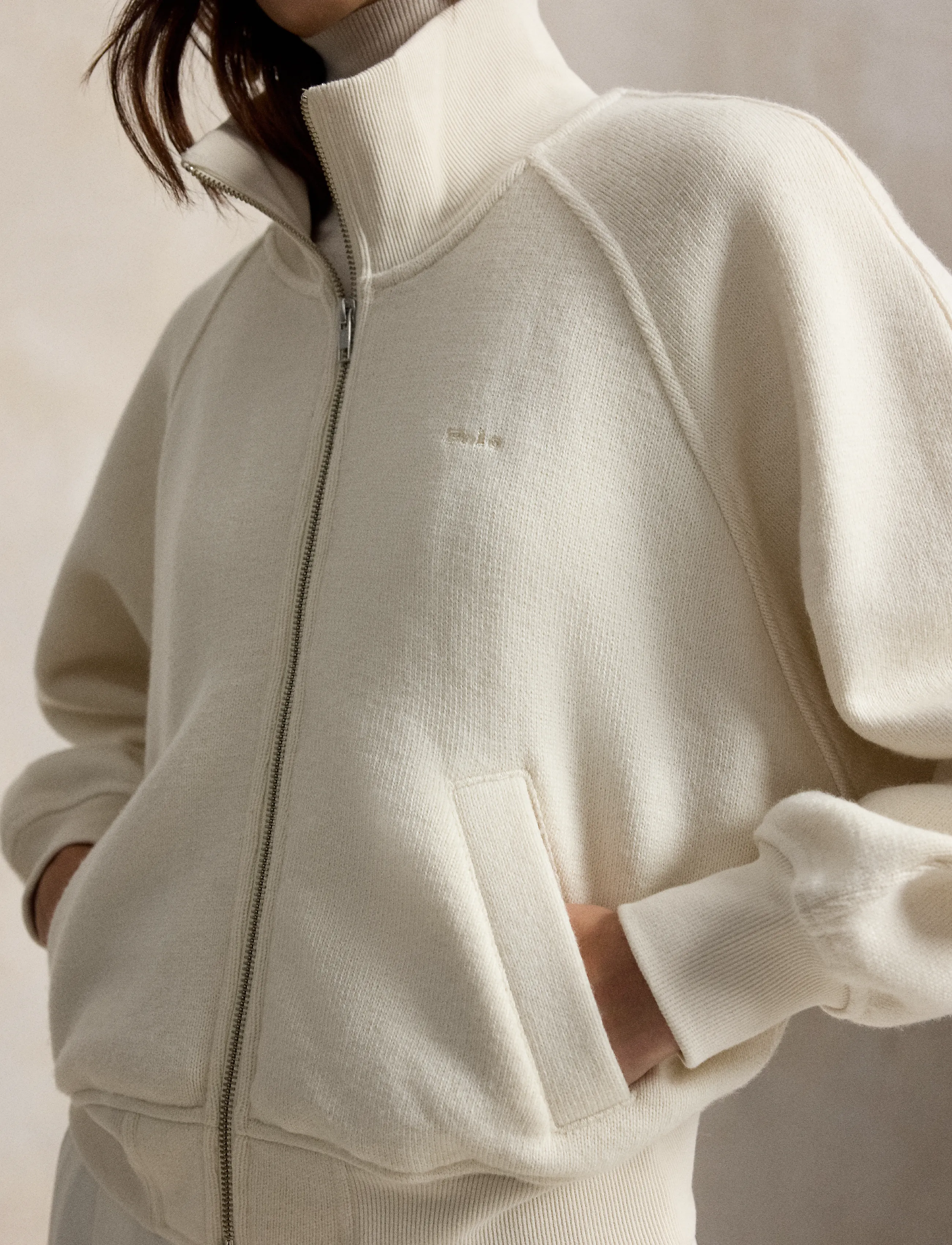 Polo Ralph Lauren - Knit Wool-Blend Zip Jacket - villased jakid - warm cream - 4