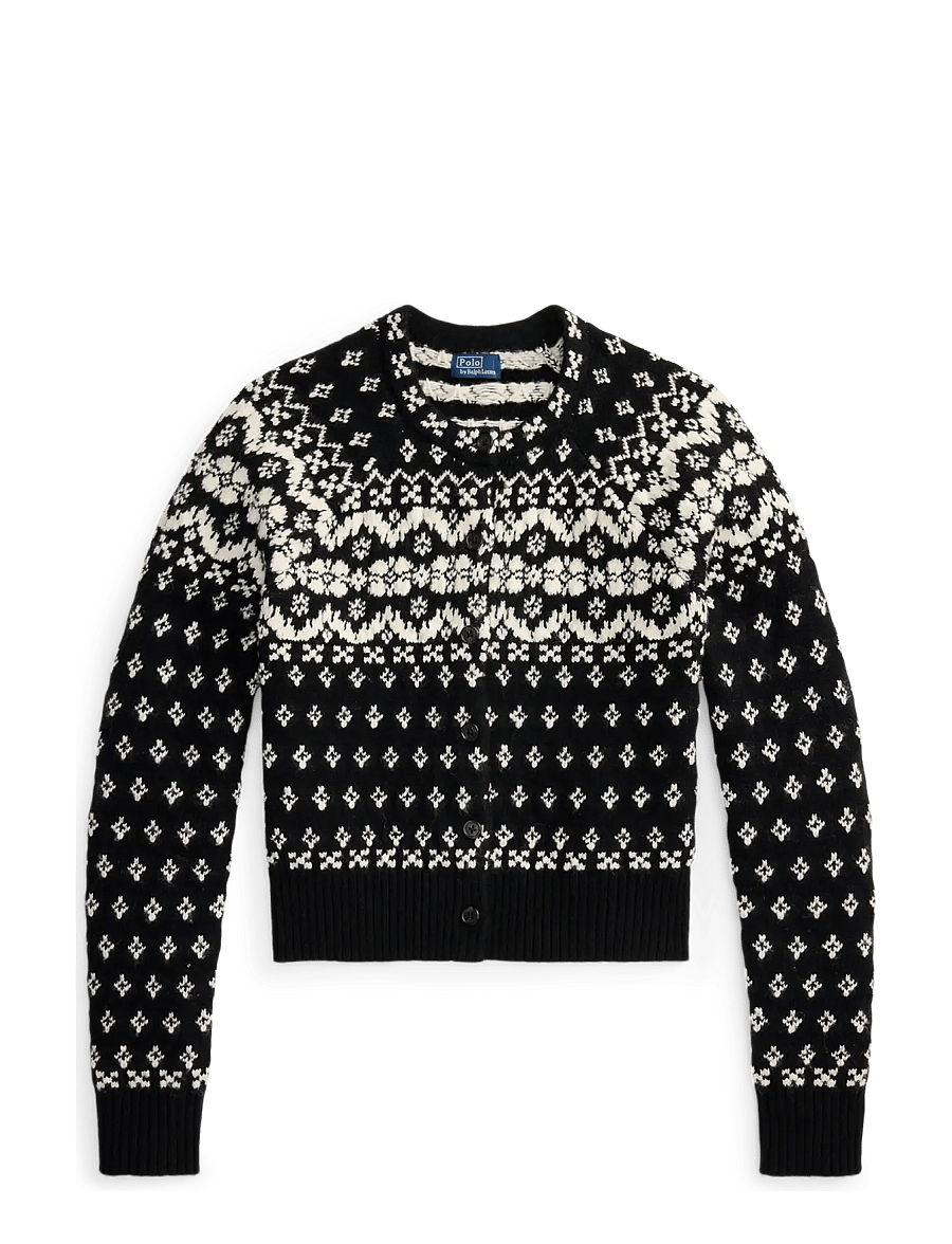 Polo Ralph Lauren - Fair Isle Wool-Blend Cardigan - cardigans - black/cream - 2