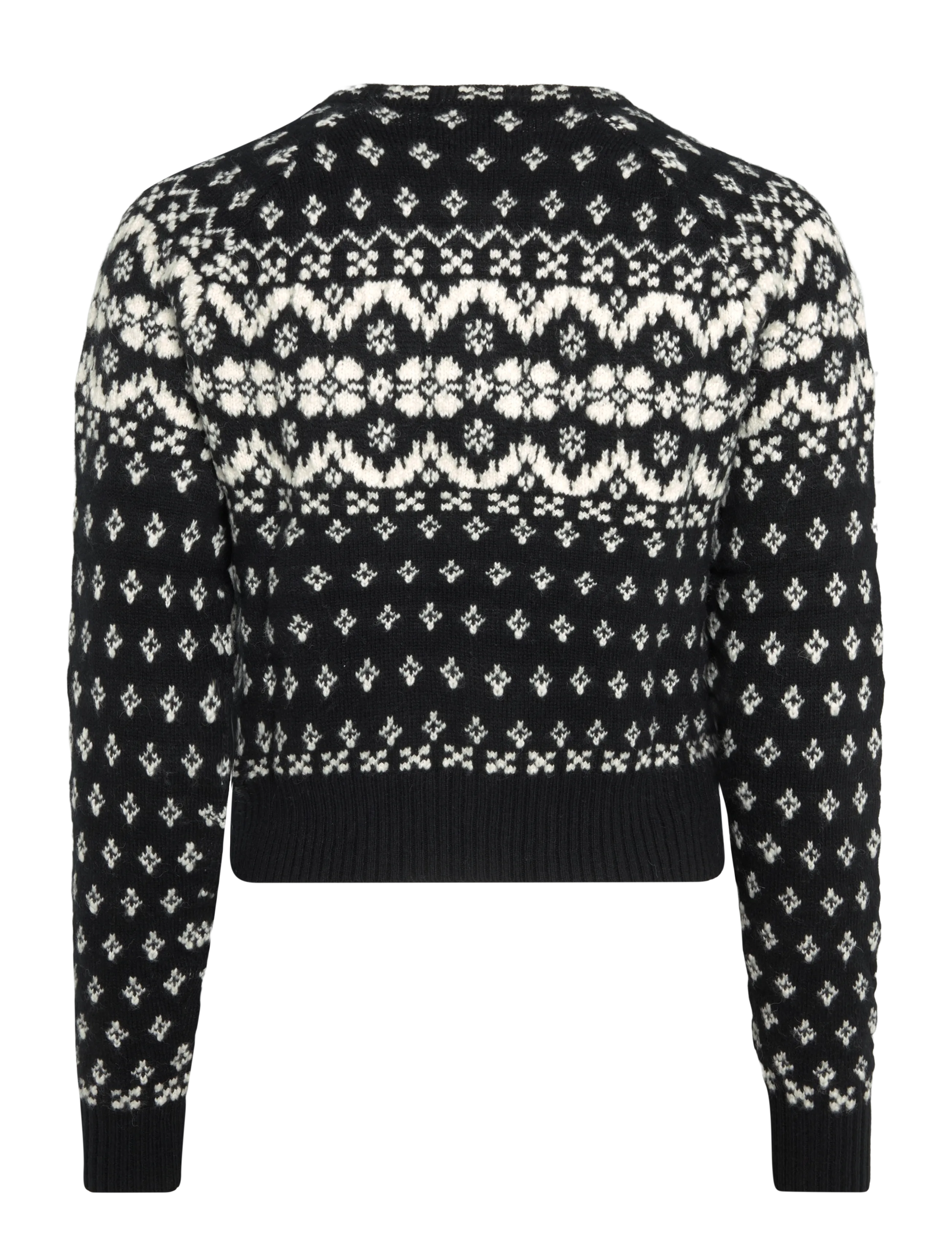 Polo Ralph Lauren - Fair Isle Wool-Blend Cardigan - cardigans - black/cream - 3