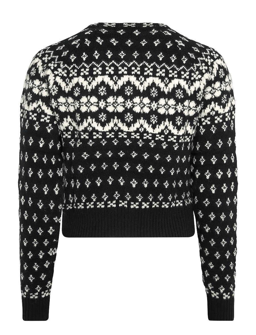 Polo Ralph Lauren - Fair Isle-kofta i ullblandning - koftor - black/cream - 3