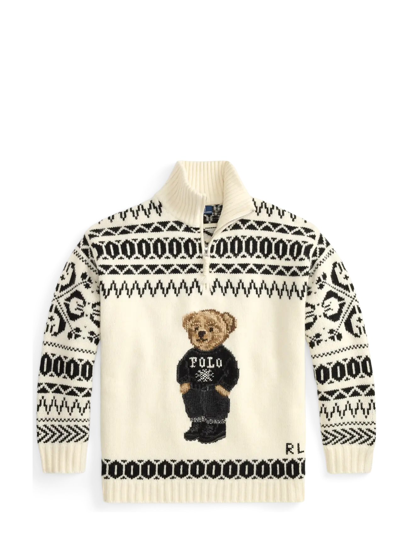 Polo Ralph Lauren Ski Polo Bear Wool-Cashmere Quarter-Zip - Tøj - AUTHENTIC CREAM / cream