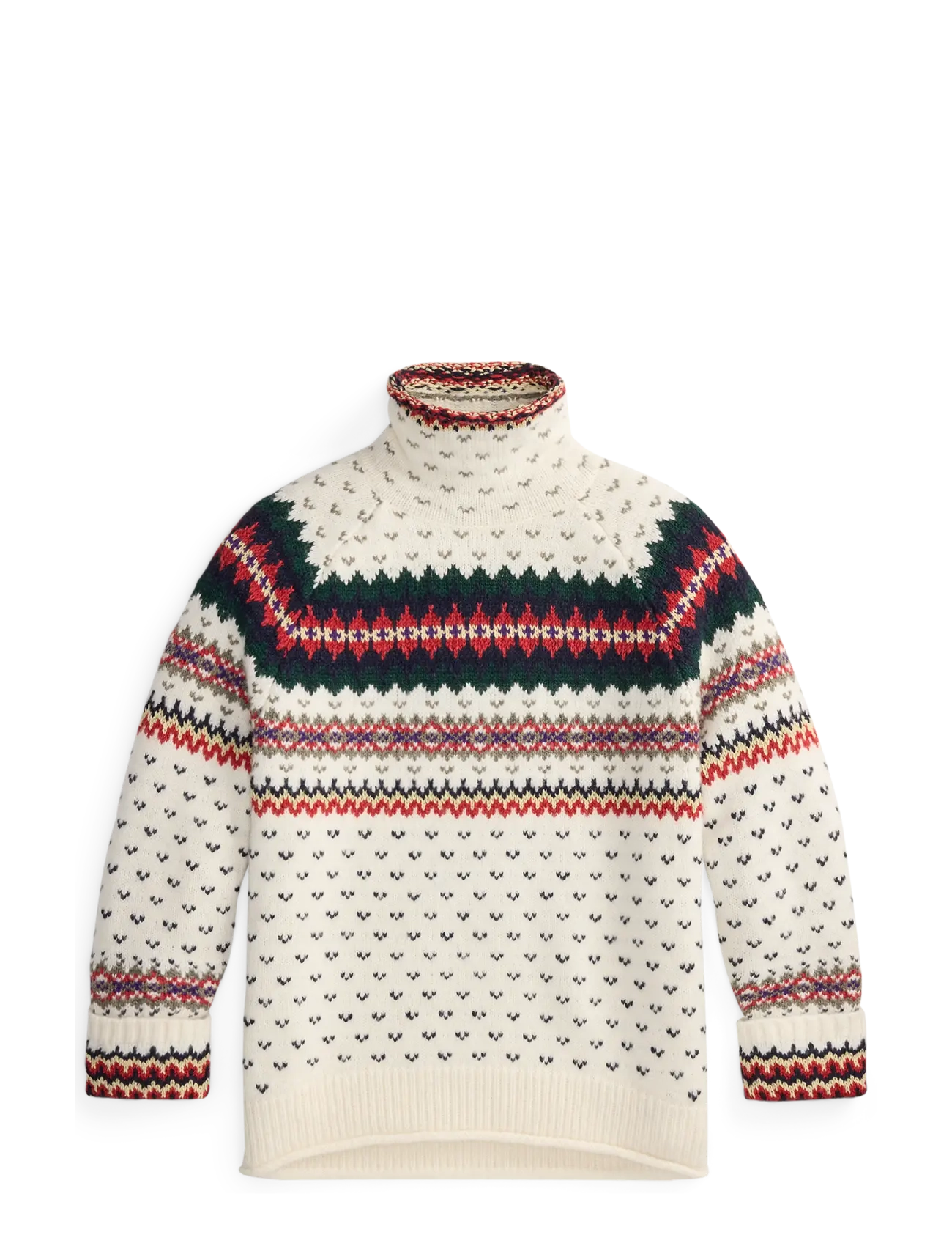 Polo Ralph Lauren - Fair Isle Wool-Blend Turtleneck Sweater - cream multi - 1