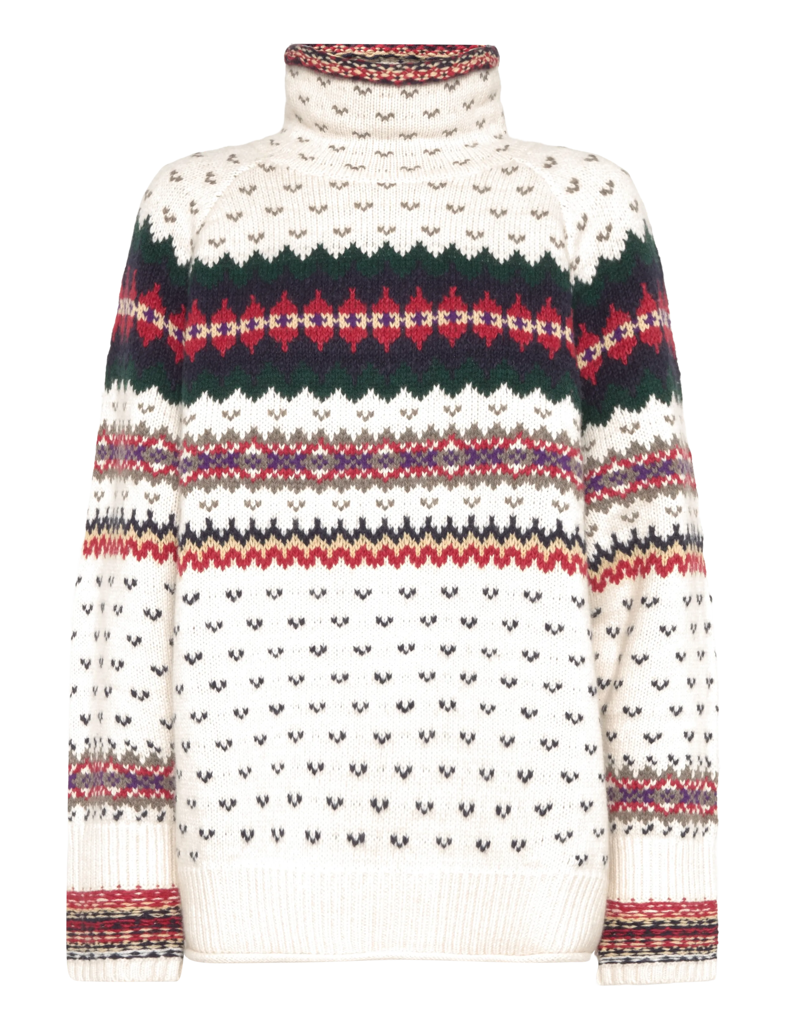 Polo Ralph Lauren Fair Isle Wool-Blend Turtleneck Sweater - Stickat - CREAM MULTI / cream