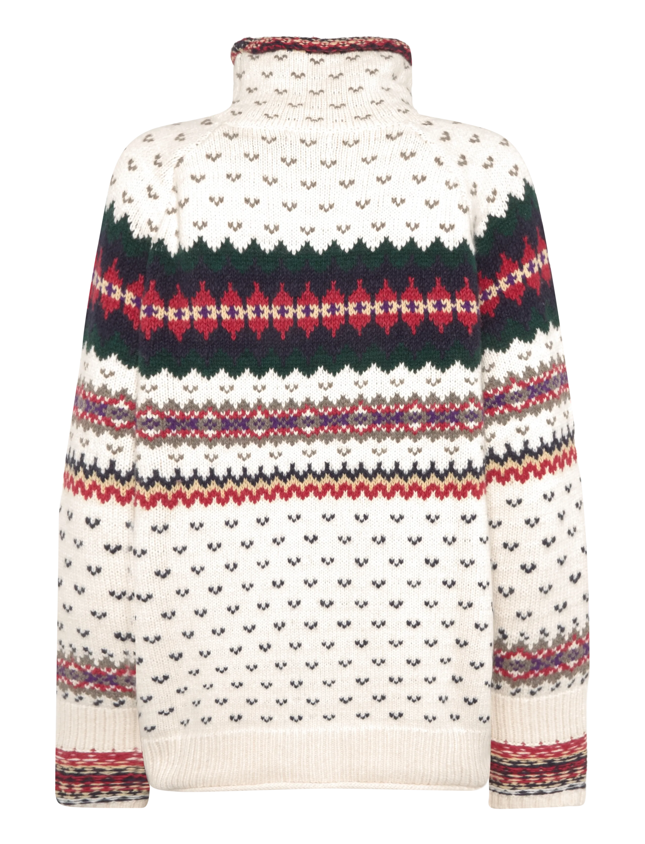 Polo Ralph Lauren - Fair Isle Wool-Blend Turtleneck Sweater - kõrge kaelusega kudumid - cream multi - 2