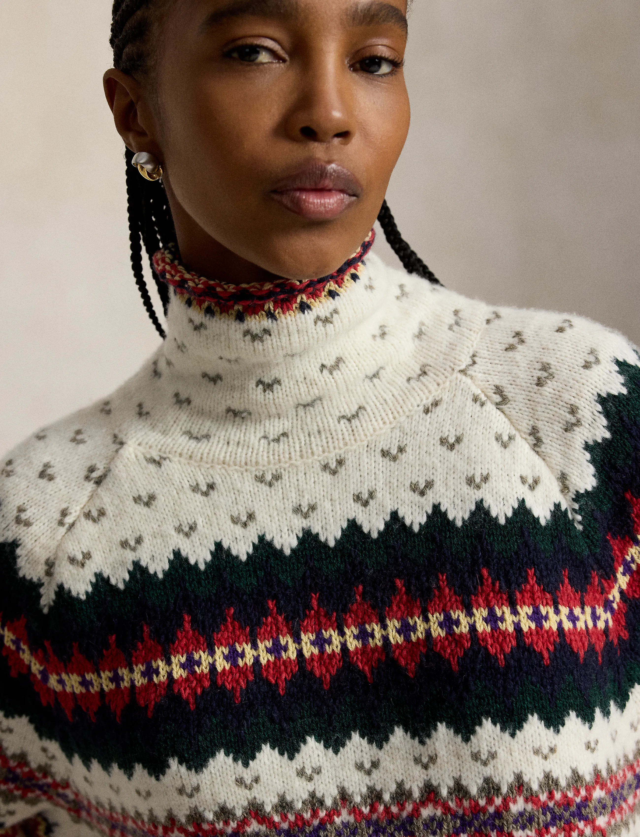Polo Ralph Lauren - Fair Isle Wool-Blend Turtleneck Sweater - cream multi - 3