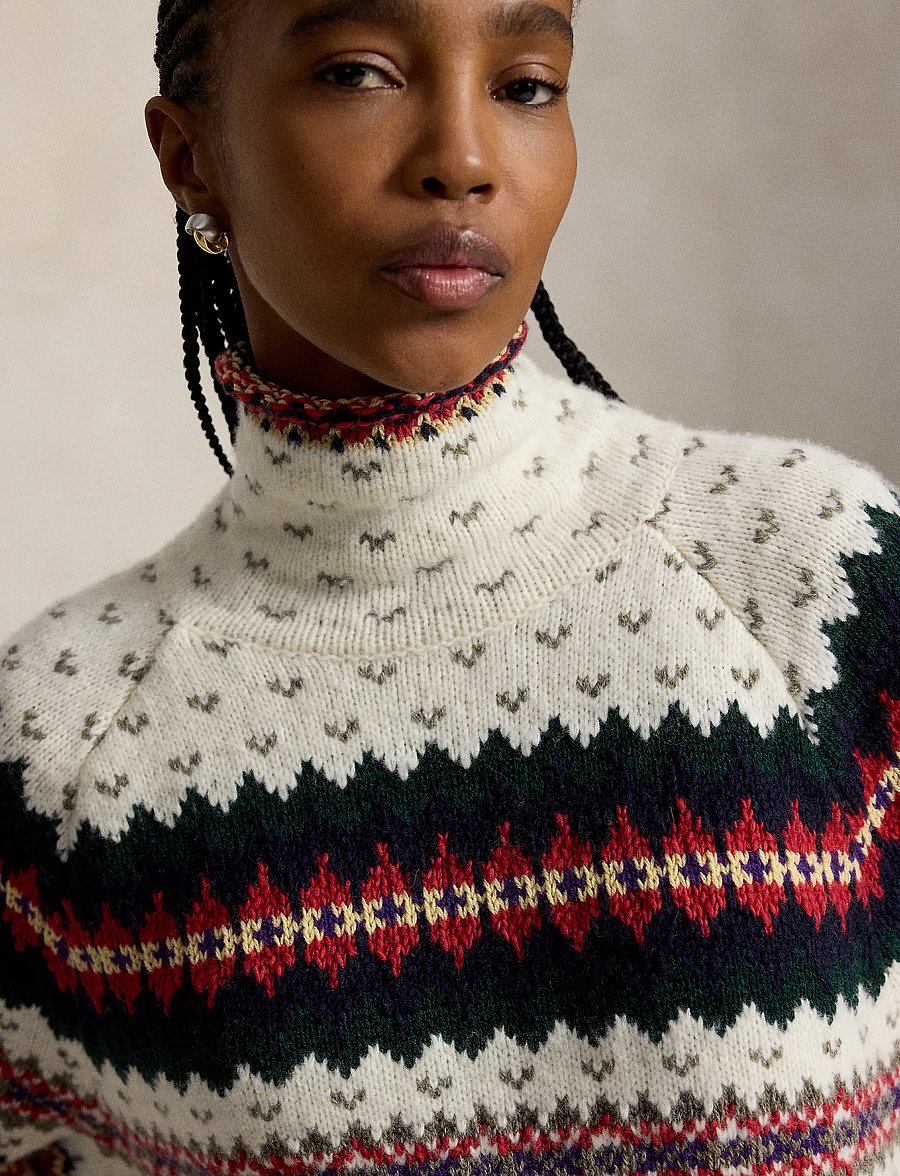 Polo Ralph Lauren - Fair Isle Wool-Blend Turtleneck Sweater - cream multi - 3