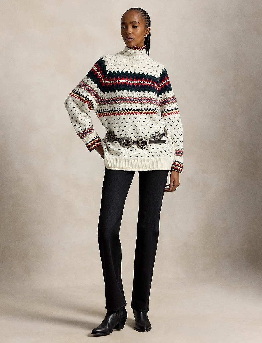 Polo Ralph Lauren - Fair Isle Wool-Blend Turtleneck Sweater - cream multi - 4