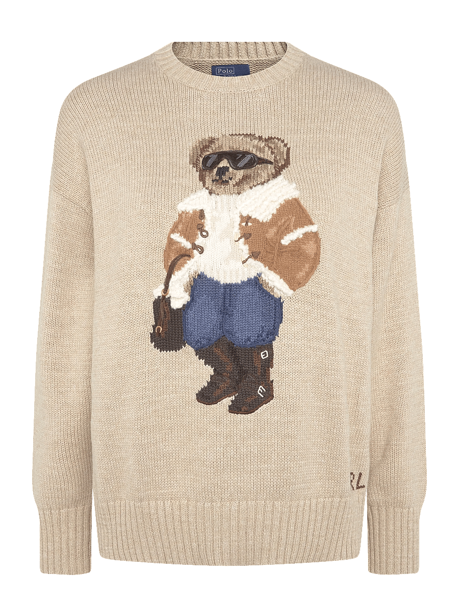 Polo Ralph Lauren - Winter Polo Bear Crewneck Sweater - striktrøjer - tan multi - 2