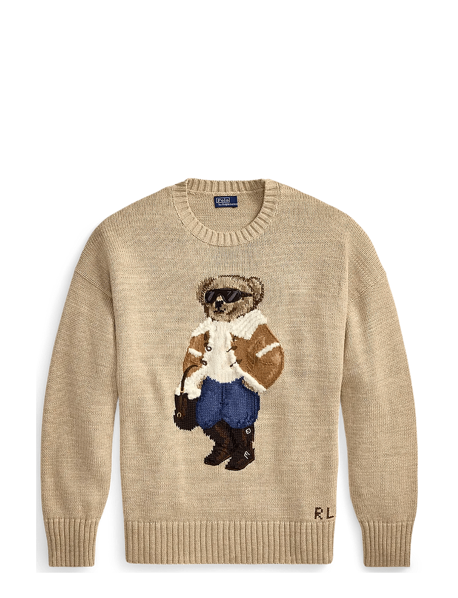 Polo Ralph Lauren - Winter Polo Bear Crewneck Sweater - jumpers - tan multi - 2