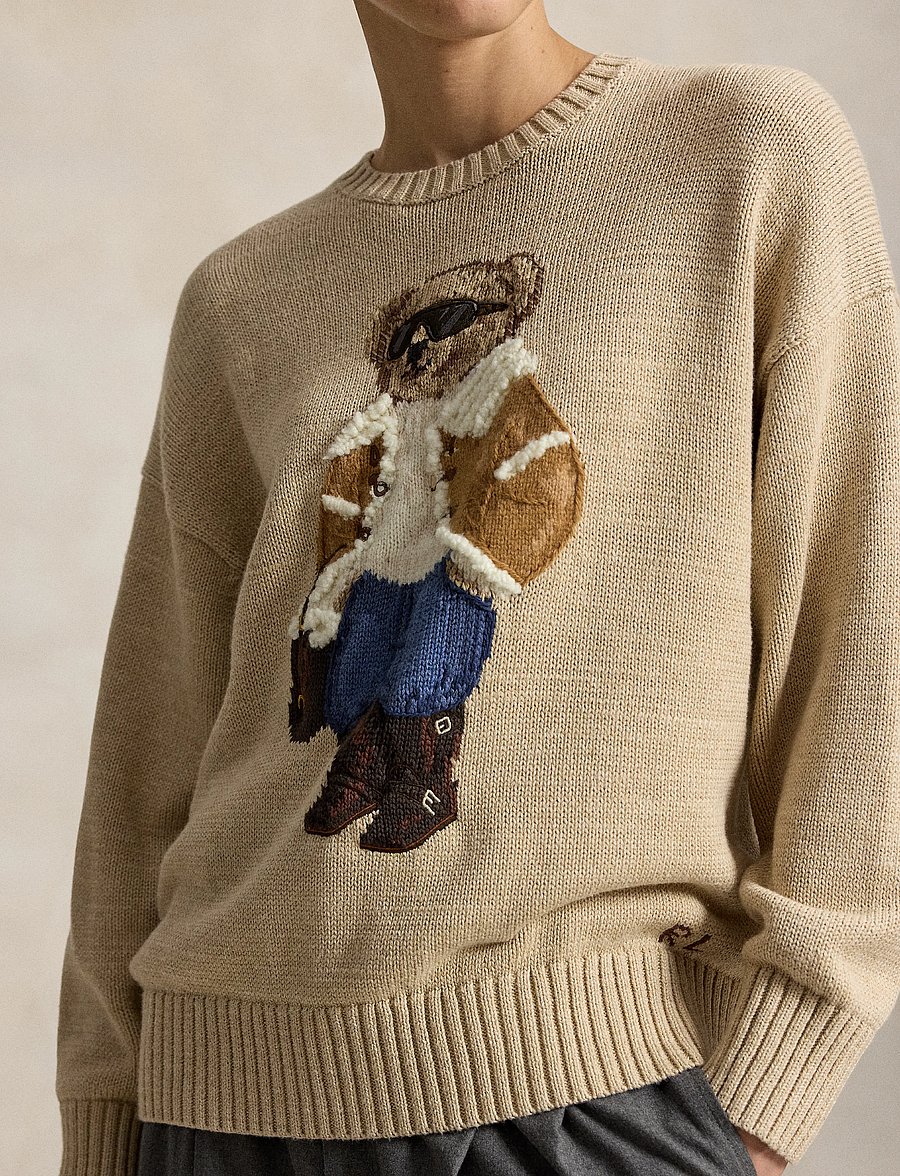 Polo Ralph Lauren - Winter Polo Bear Crewneck Sweater - jumpers - tan multi - 1