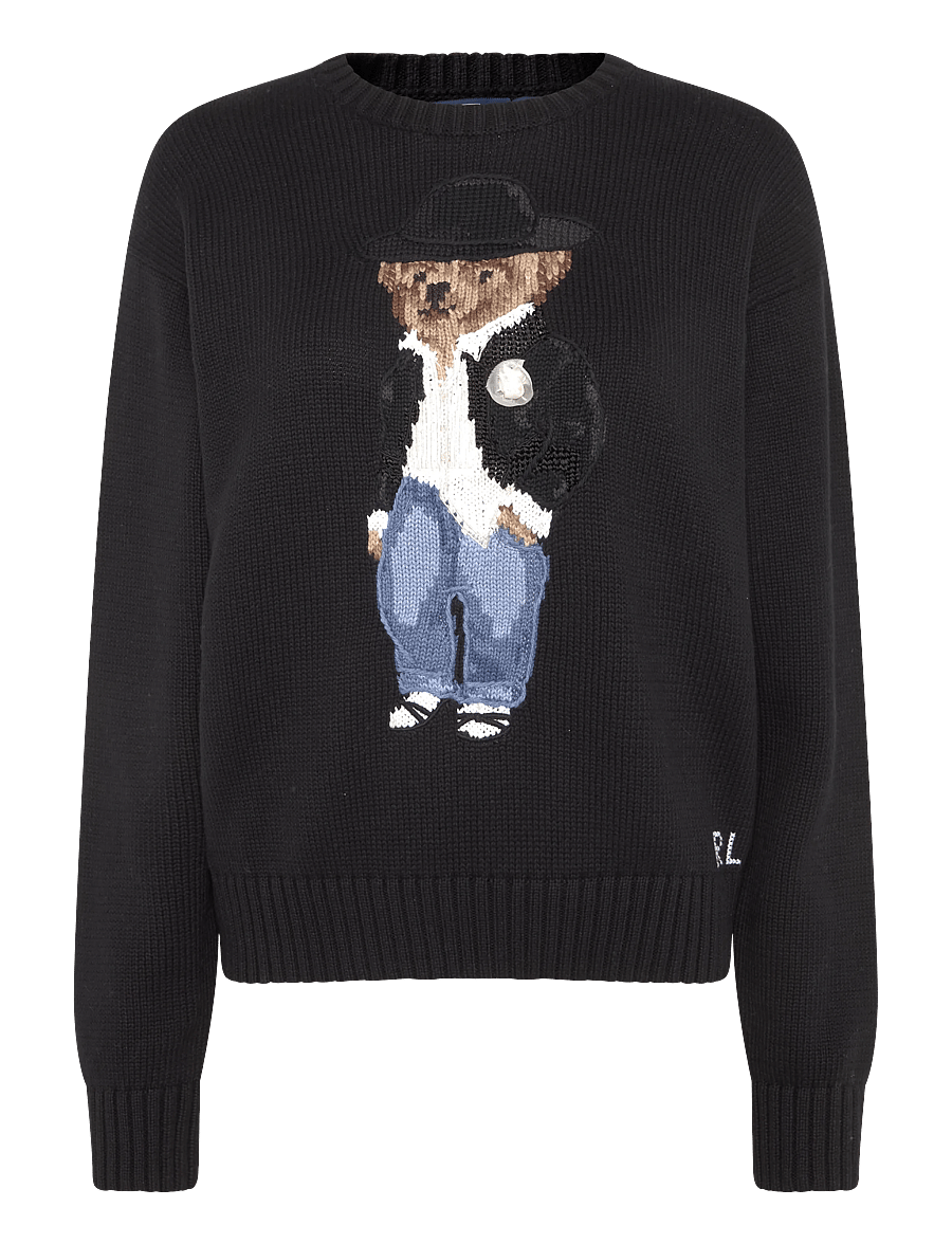 Polo Ralph Lauren - Holiday Polo Bear Cotton Crewneck - pulls - polo black - 1