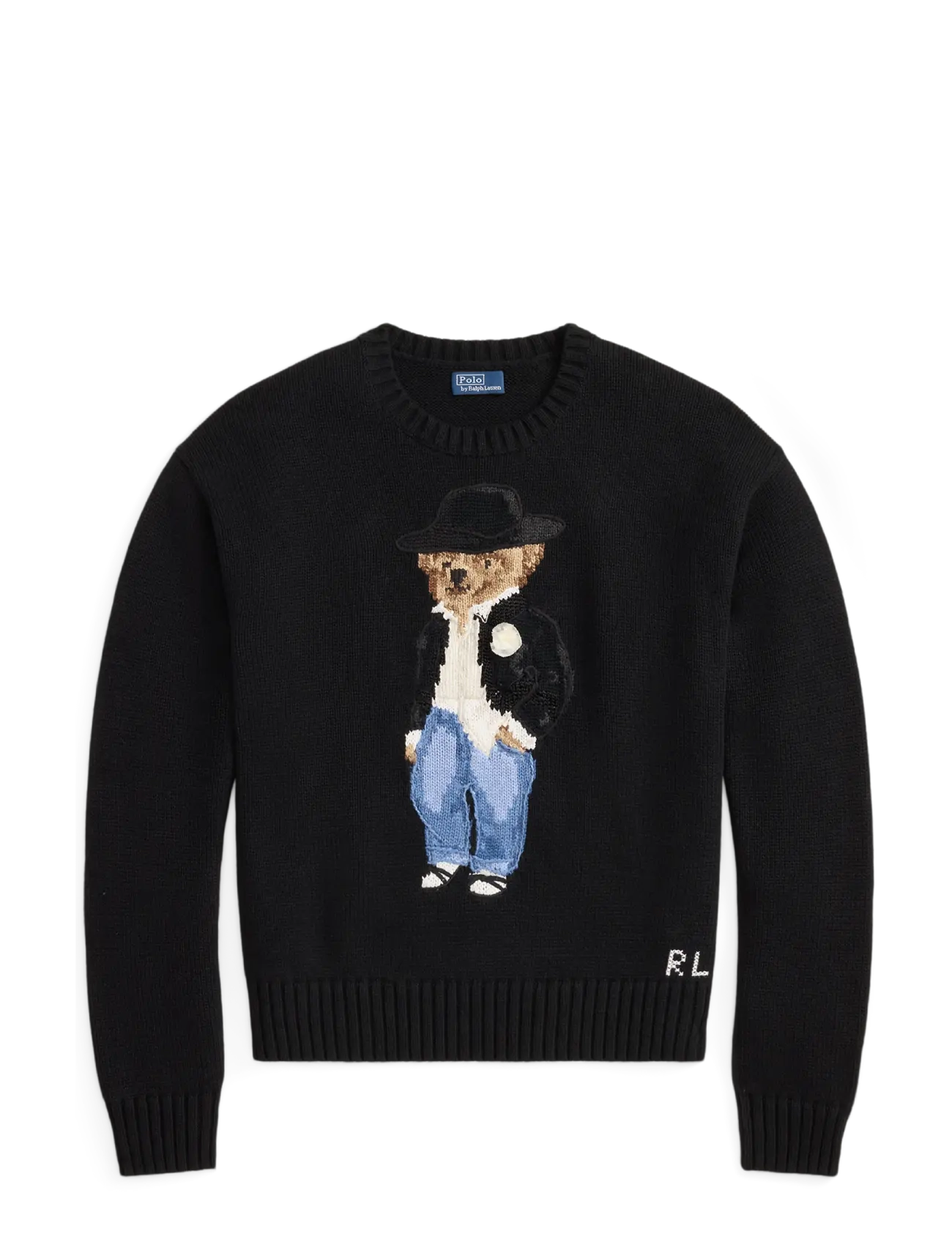 Polo Ralph Lauren - Holiday Polo Bear Cotton Crewneck - polo black - 1