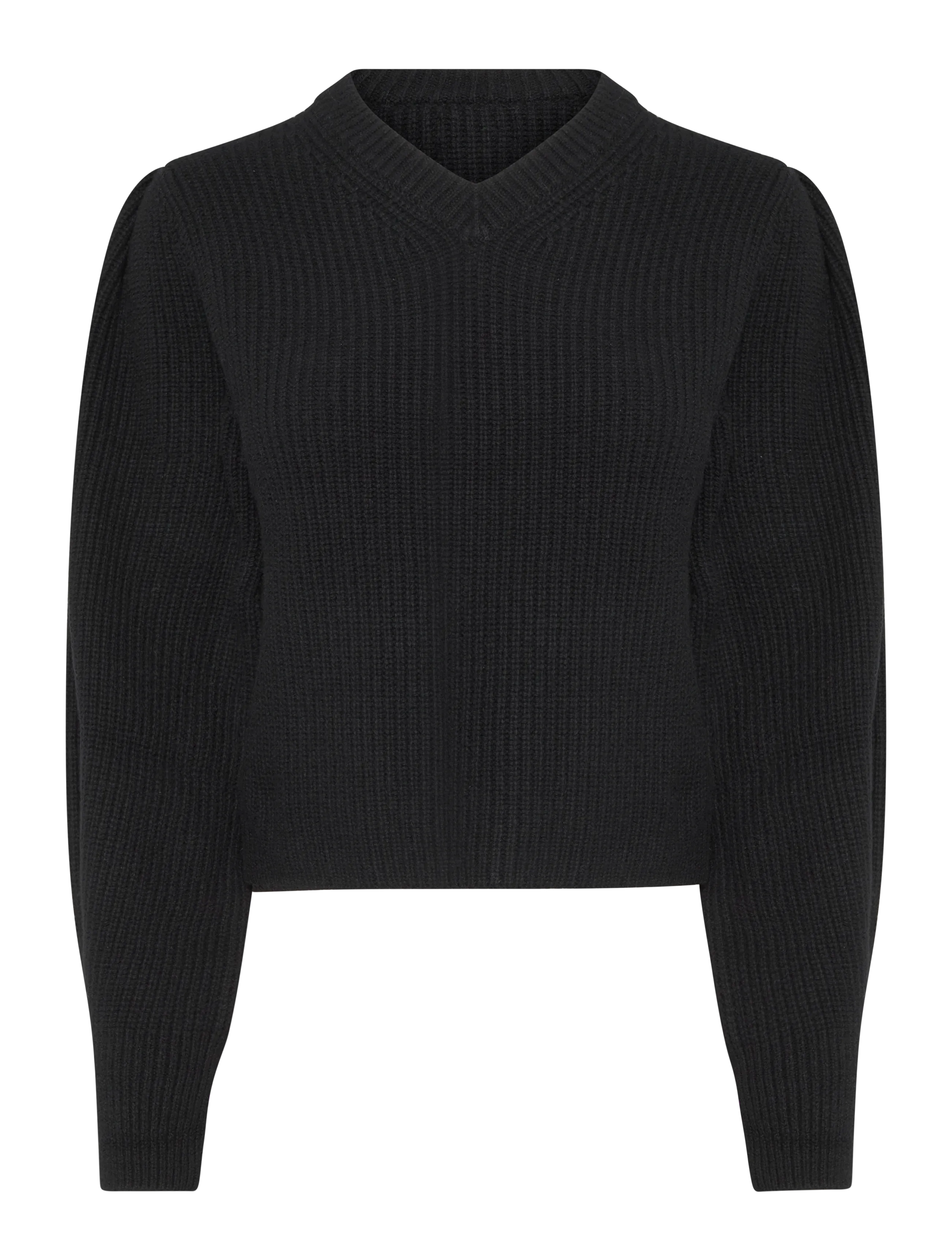 Polo Ralph Lauren Sculpted-Sleeve Wool Sweater - Jumpers - POLO BLACK / black