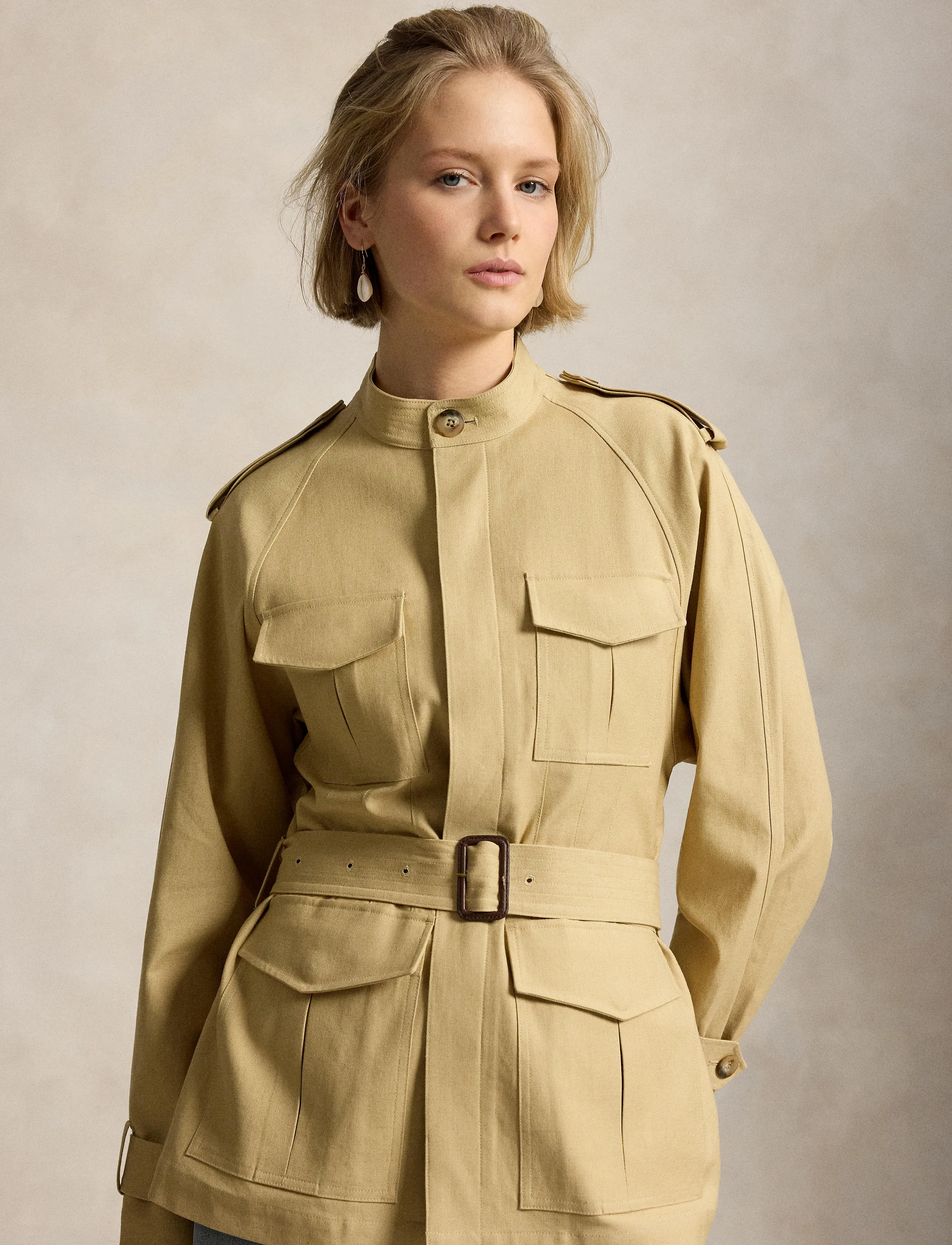 Polo Ralph Lauren - 16/2 HEMP CTTN PW-WVN-JACKET - frühlingsjacken - classic camel - 4