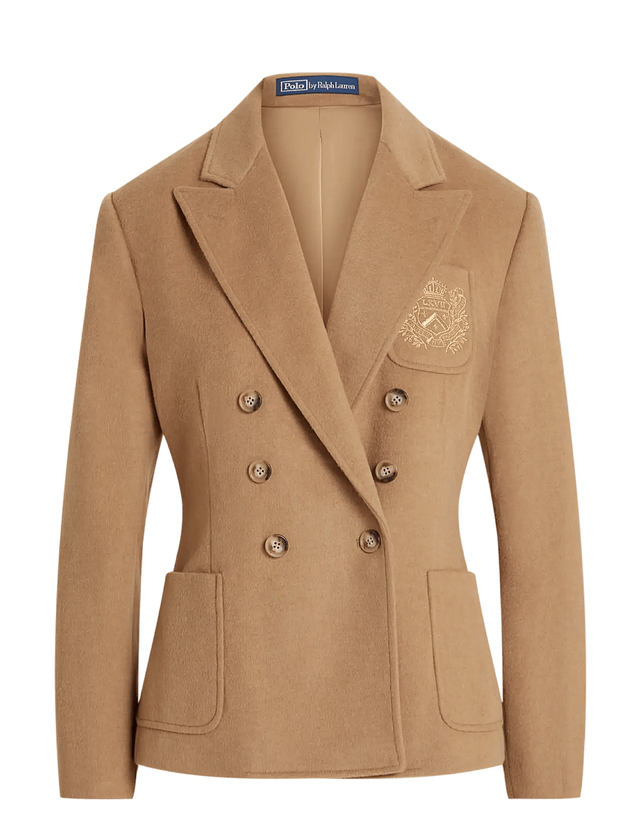 Polo Ralph Lauren - Double-Breasted Crest Blazer - polo camel - 0