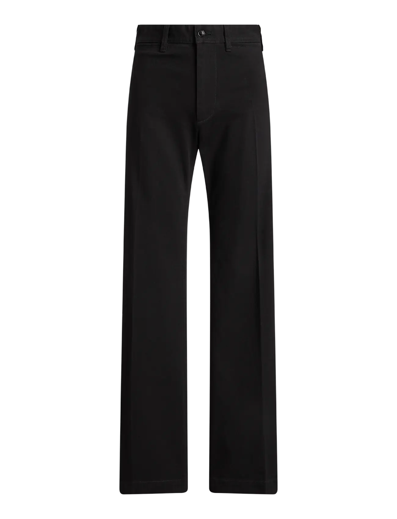 Polo Ralph Lauren - Beaton Stretch-Cotton Pant - utsvängda byxor - black - 1