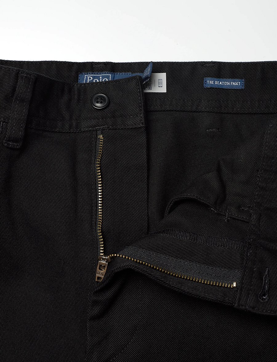 Polo Ralph Lauren - Beaton Stretch-Cotton Pant - utsvängda byxor - black - 5