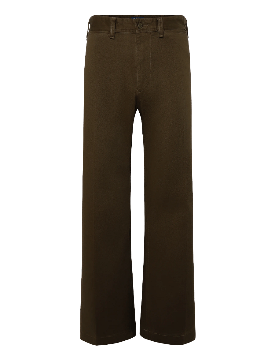Polo Ralph Lauren - Beaton Stretch-Cotton Pant - utsvängda byxor - olive - 1