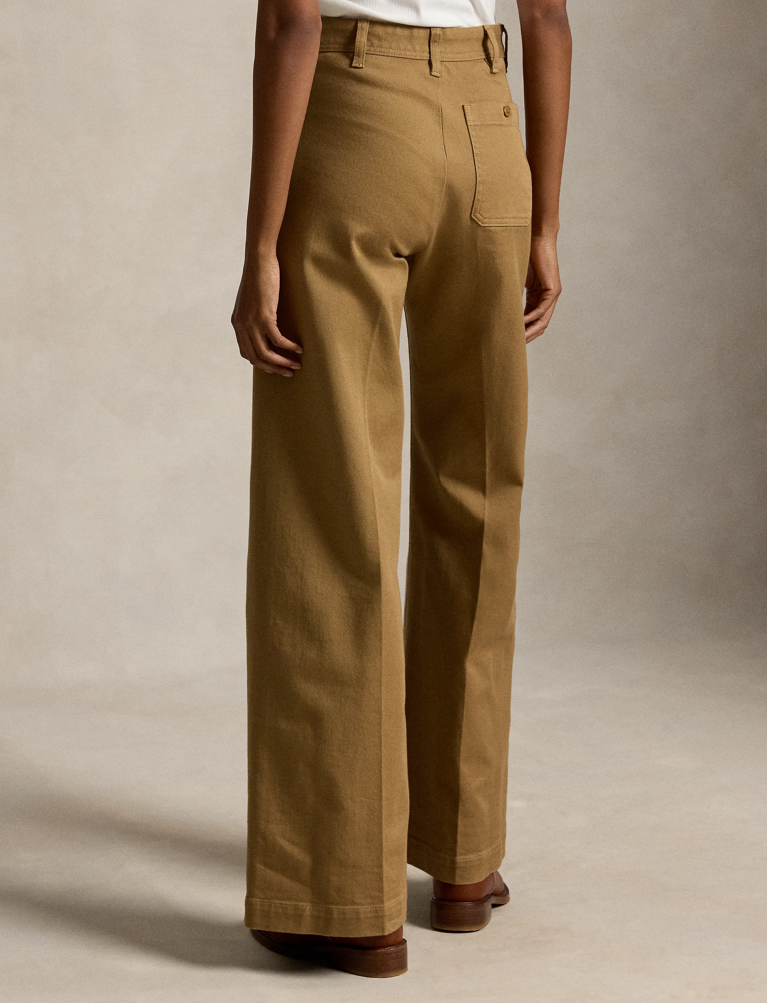 Polo Ralph Lauren - Beaton Stretch-Cotton Pant - utsvängda byxor - tan - 3