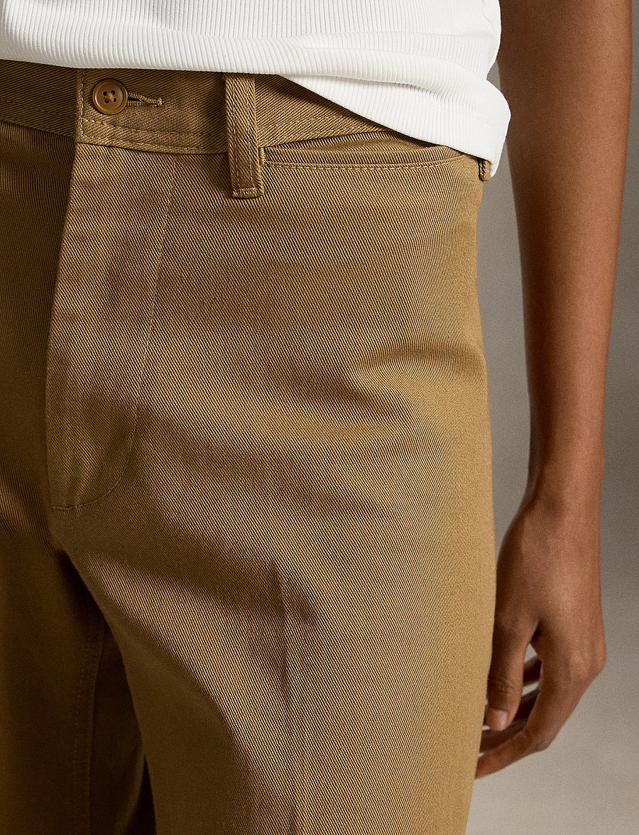 Polo Ralph Lauren - Beaton Stretch-Cotton Pant - utsvängda byxor - tan - 5