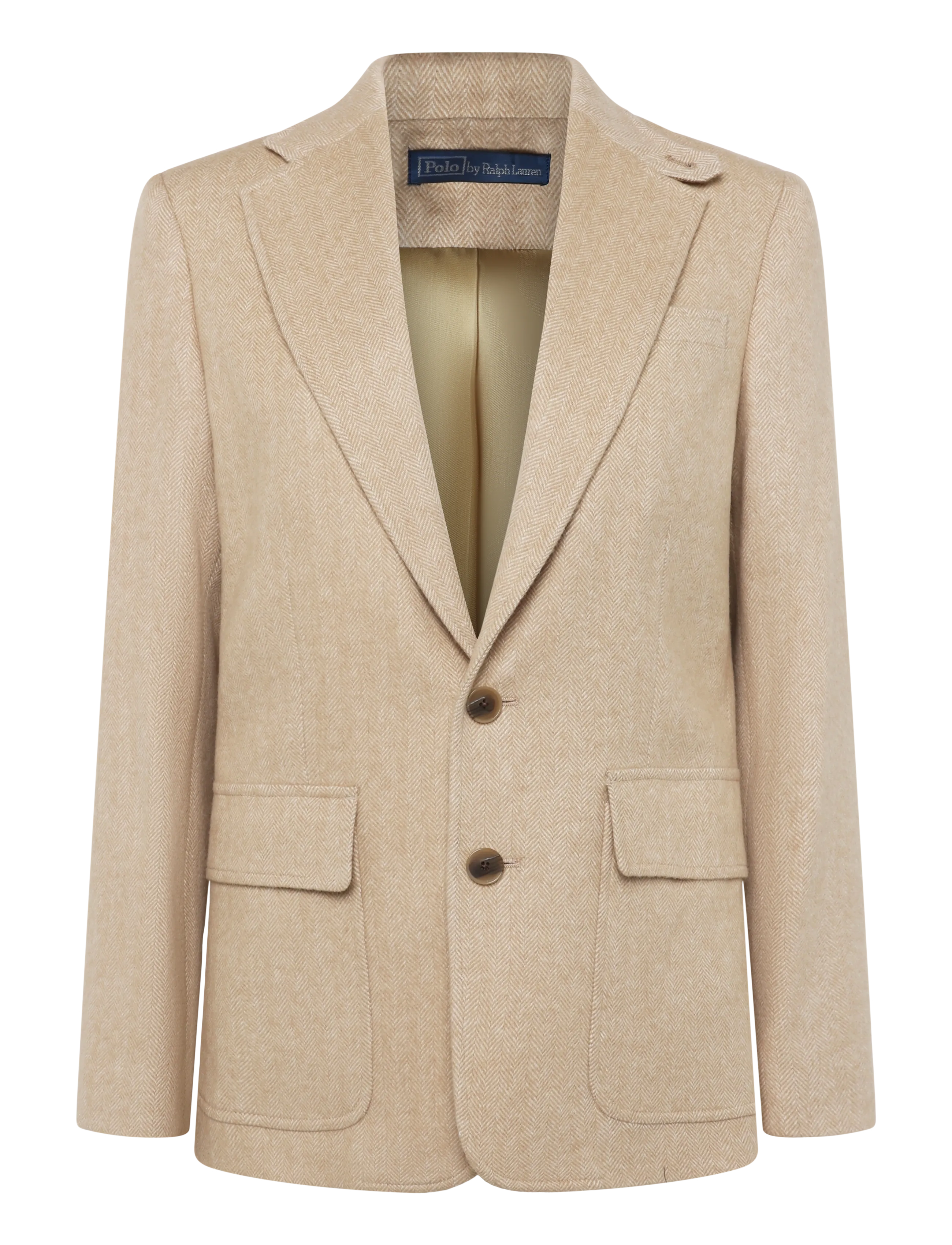 Polo Ralph Lauren Single-Breasted Wool Herringbone Blazer - Fashion Trends - TAUPE HERRINGBONE / beige