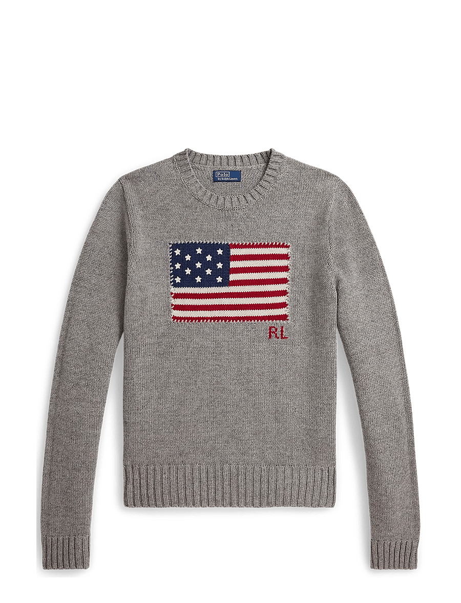 Polo Ralph Lauren - Flag Cotton Crewneck Sweater - dark vintage heat - 0