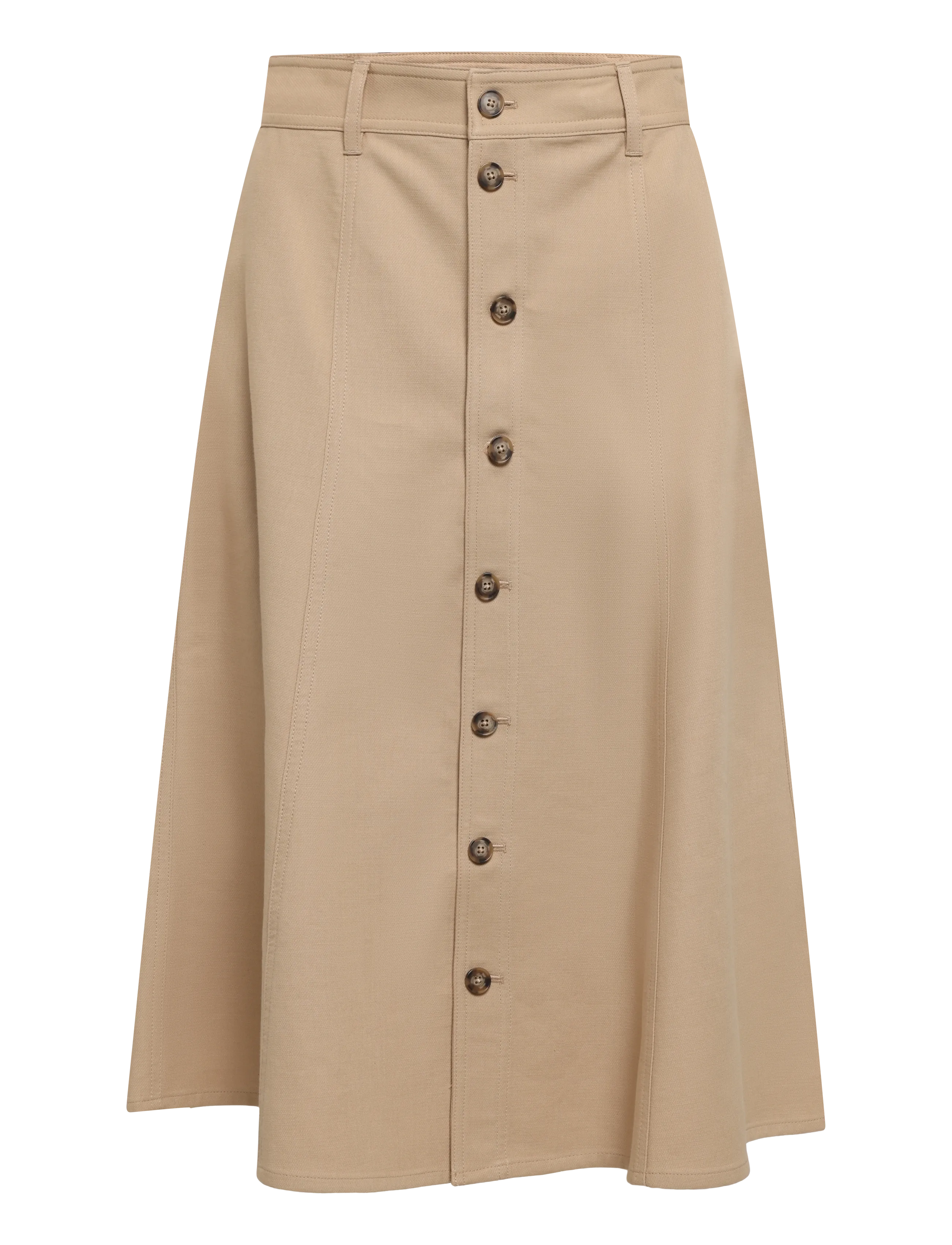 Polo Ralph Lauren Cotton‑Wool Twill Midi Skirt - Kontoririided - MONUMENT TAN / beige