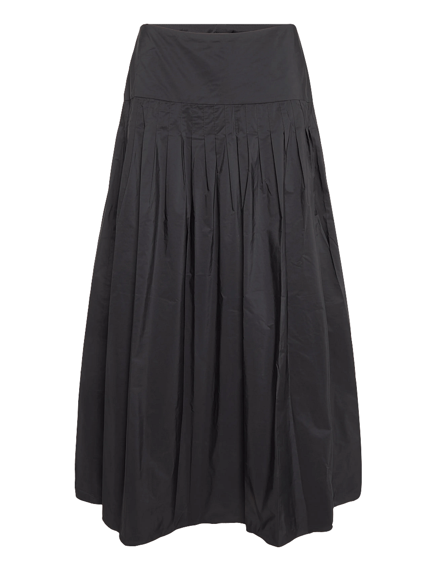 Polo Ralph Lauren - Pleated Taffeta Maxi Skirt - plisserede nederdele - polo black - 2