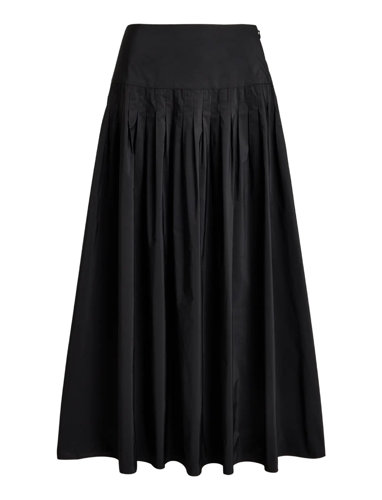 Polo Ralph Lauren - Pleated Taffeta Maxi Skirt - plisserade kjolar - polo black - 1