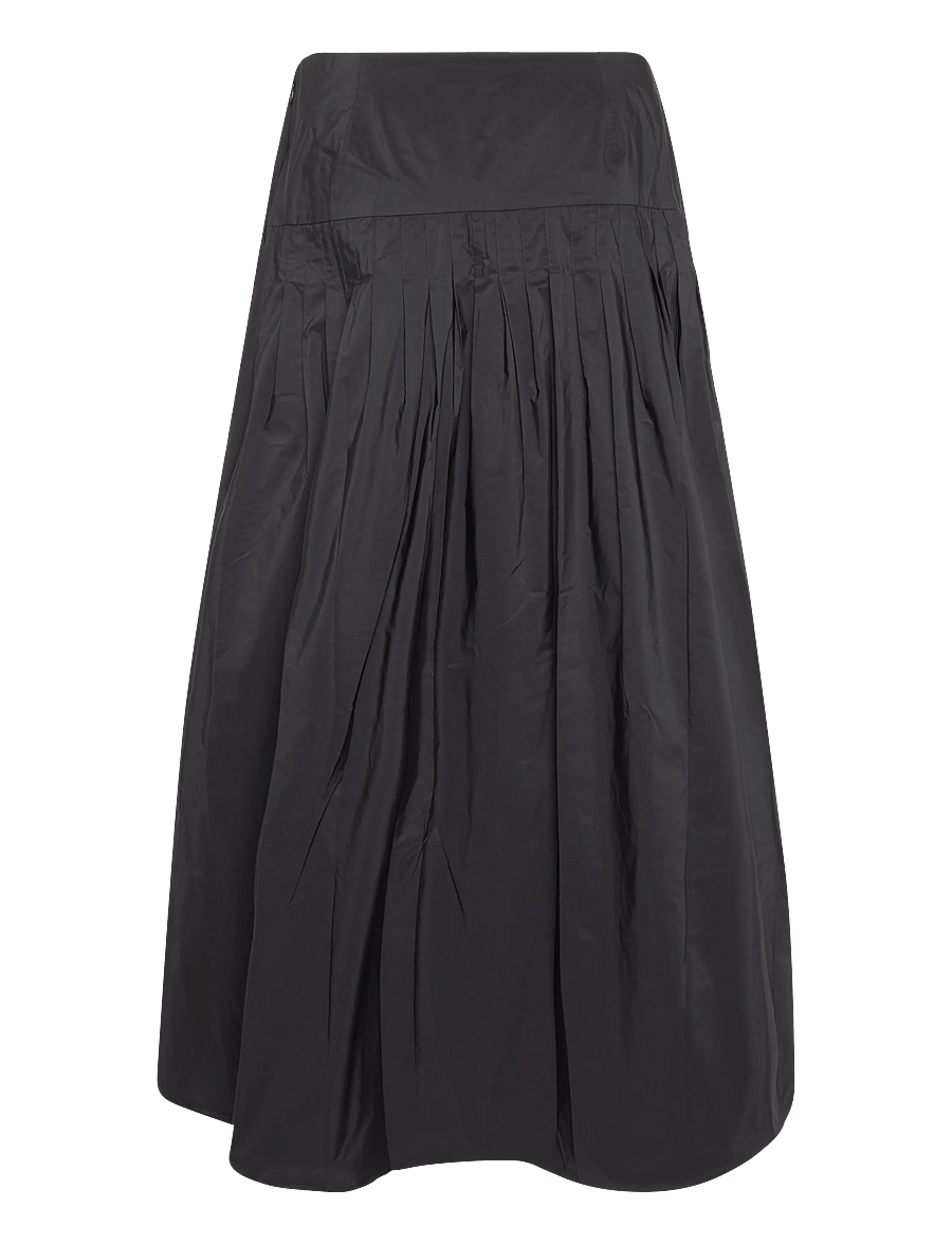Polo Ralph Lauren - Pleated Taffeta Maxi Skirt - plisserede nederdele - polo black - 3