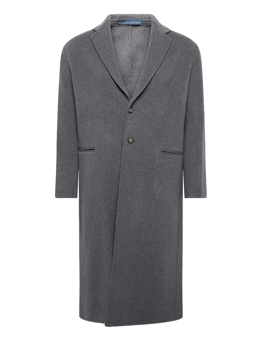 Polo Ralph Lauren - 13/31NM WOOL DBL FC-WVN-COAT - vinterjackor - grey melange - 0