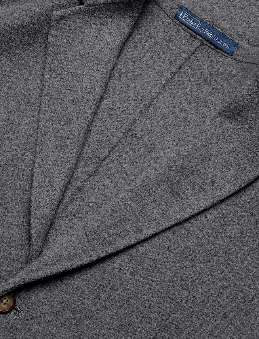 Polo Ralph Lauren - 13/31NM WOOL DBL FC-WVN-COAT - vinterjackor - grey melange - 2